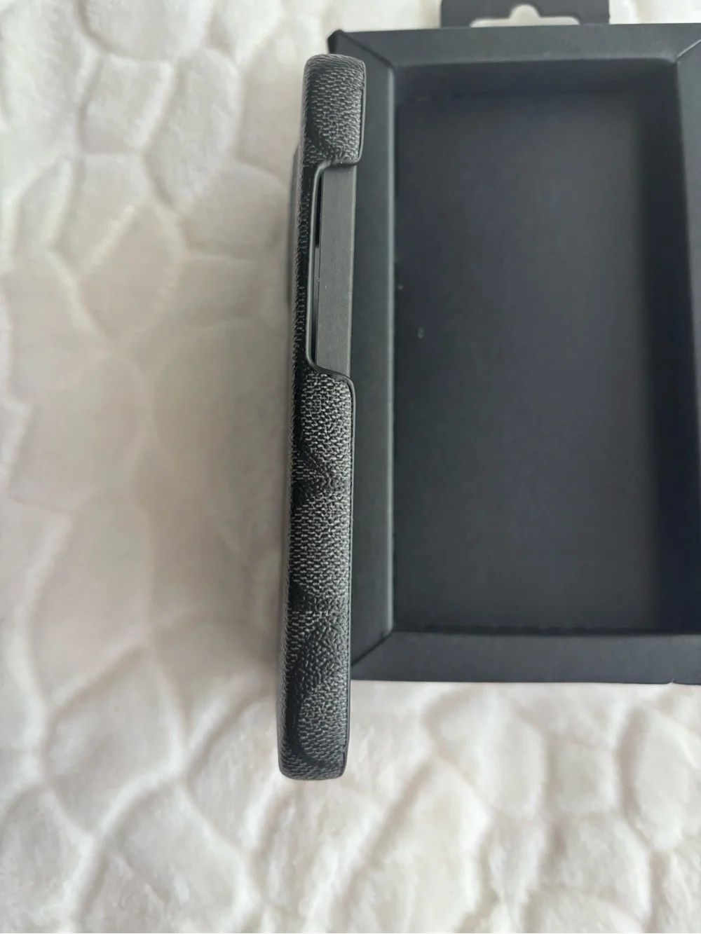 Coach Black Signature Slim Case for iPhone 15